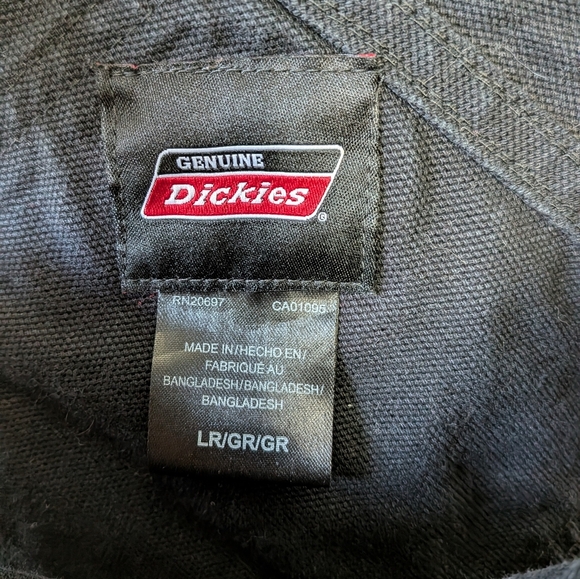 DICKIES Black Skirt Overall Size Large 100% Cotton Women Ajustable Straps - Picture 5 of 11